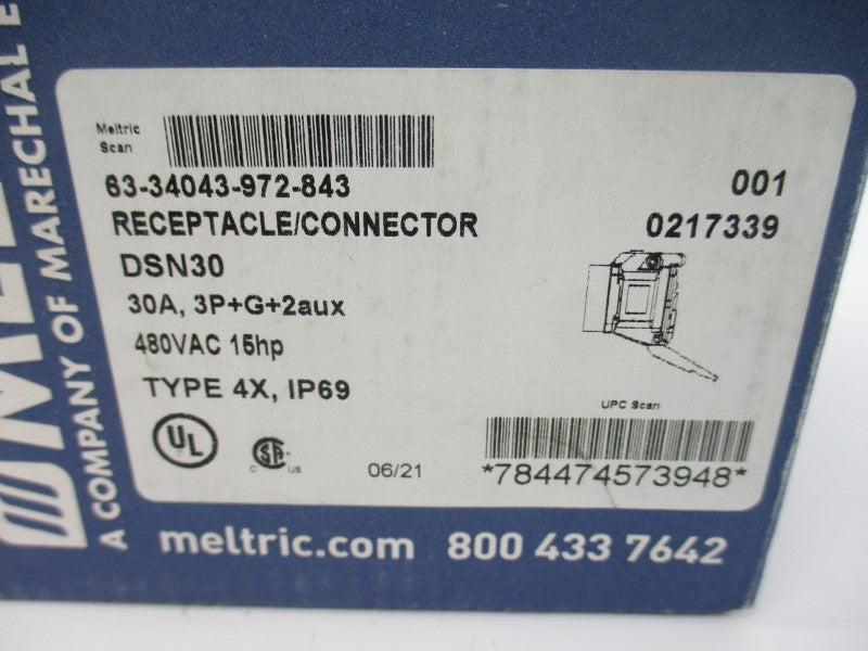 MELTRIC 63-34043-972-843 480VAC 30A NSMP