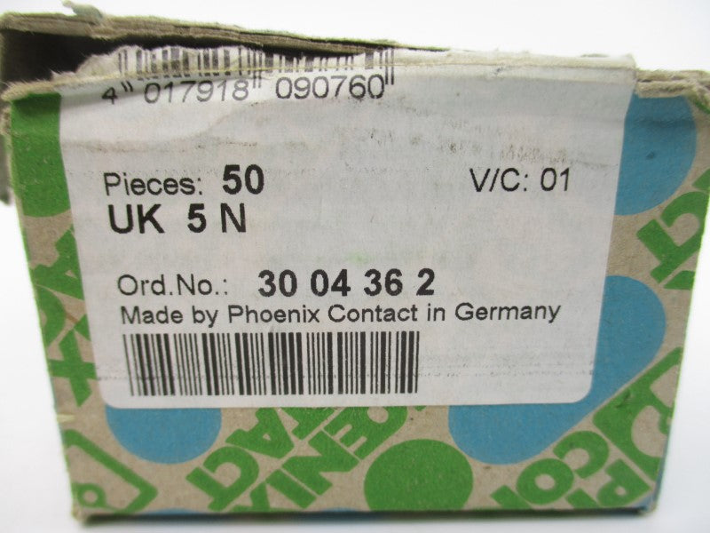 PHOENIX CONTACT UK5N 3004362 (PKG OF 49) NSMP