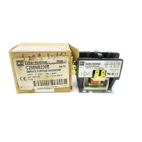 CUTLER HAMMER C25BNB230B SER. E1 208/240V 30A NSMP