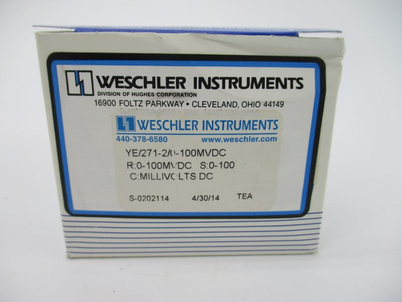 WESCHLER INSTRUMENTS YE/271-2/0-100MVDC 0-100MVDC NSMP