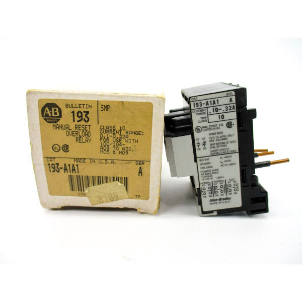 ALLEN BRADLEY 193-A1A1 SER. A 600V .10-.32A (WH) NSMP