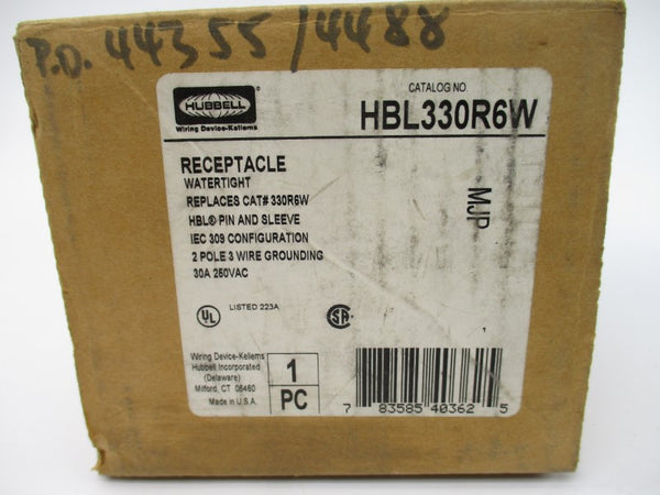 HUBBELL HBL330R6W 250VAC 30A NSMP