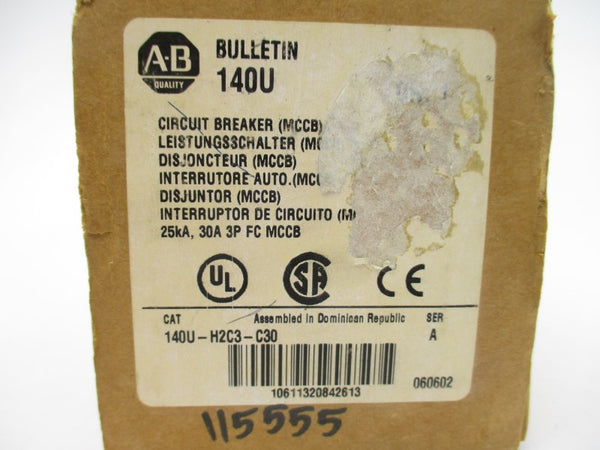ALLEN BRADLEY 140U-H2C3-C30 SER. A 480VAC 30A NSMP