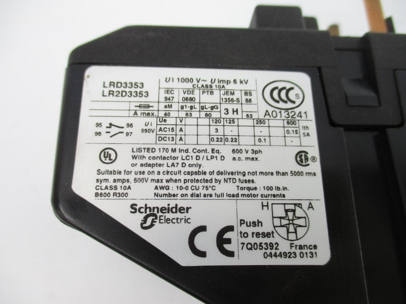 SCHNEIDER ELECTRIC LRD3353 600V 23-32A NSNP