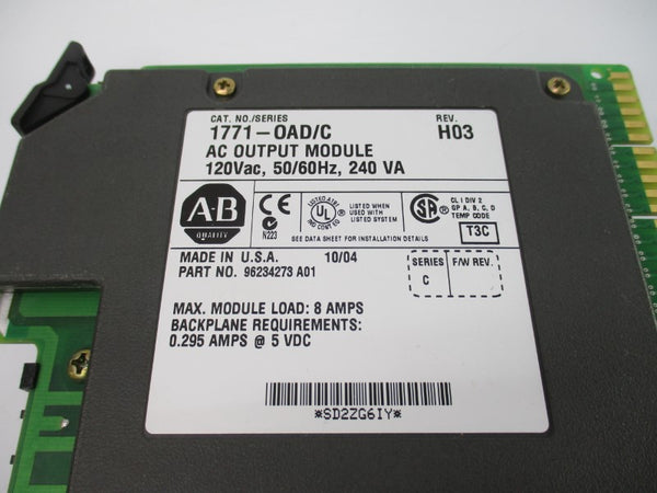 ALLEN BRADLEY 1771-OAD SER. C 120VAC 8A REV. H03 UNMP