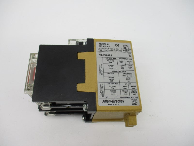 ALLEN BRADLEY 700-P400A4 SER. D 460-480V 10A (WH) NSMP