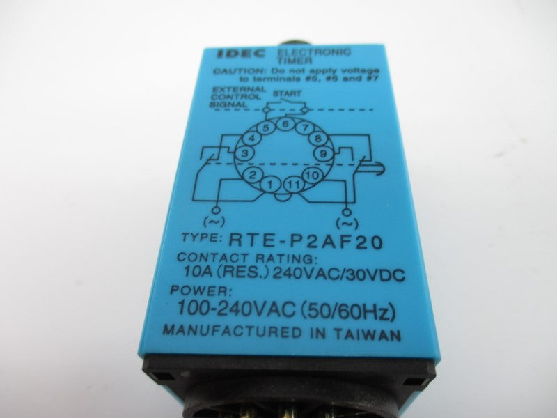 IDEC RTE-P2AF20 100-240VAC 10A 0-3S NSNP