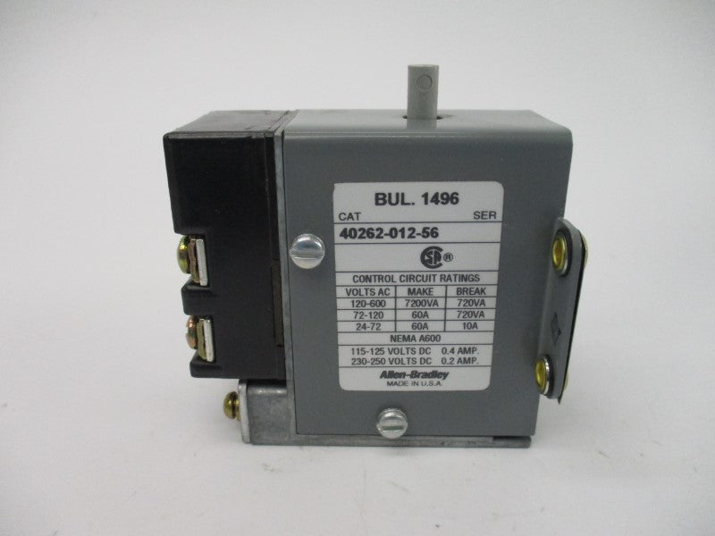 ALLEN BRADLEY 40262-012-56 120-600VAC 60A (WH) NSMP