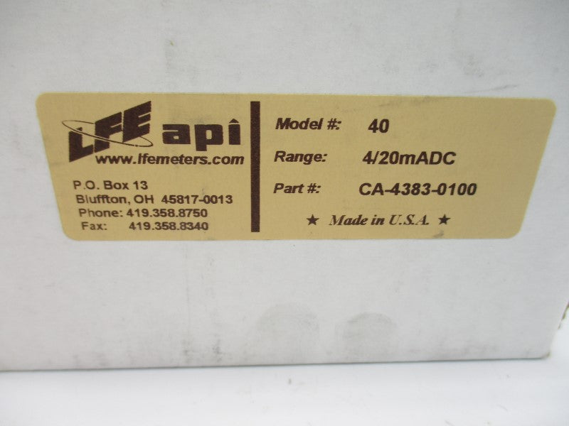 LFE API CA-4383-0100 120VAC NSMP