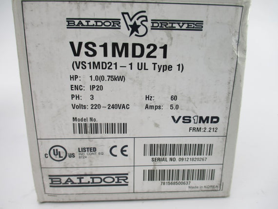 BALDOR DRIVES VS1MD21 220-240VAC 6.6A NSNP