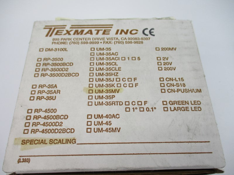 TEXMATE UM-35MV 200-240VAC NSMP