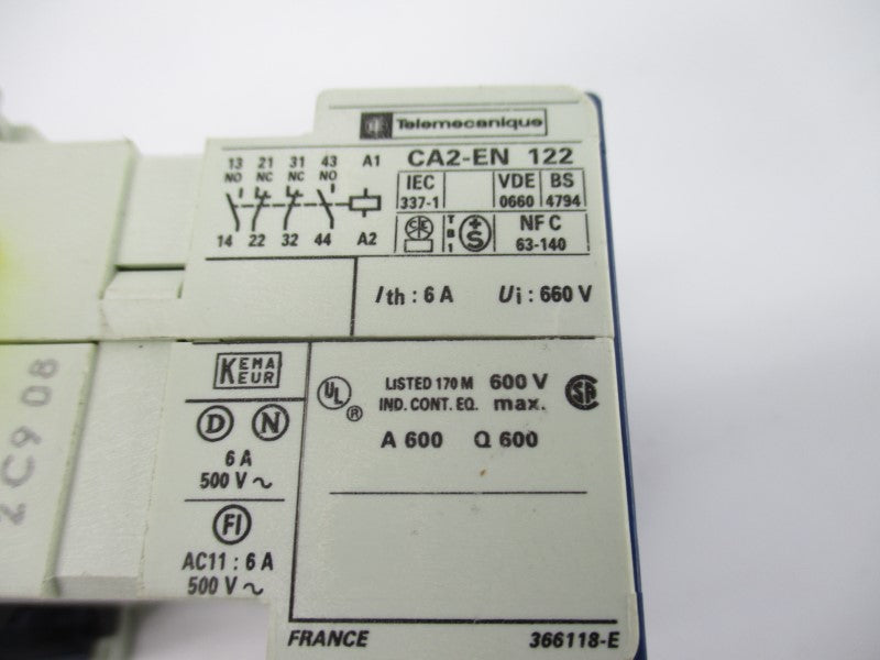 TELEMECANIQUE CA2-EN122 24V 6A NSNP