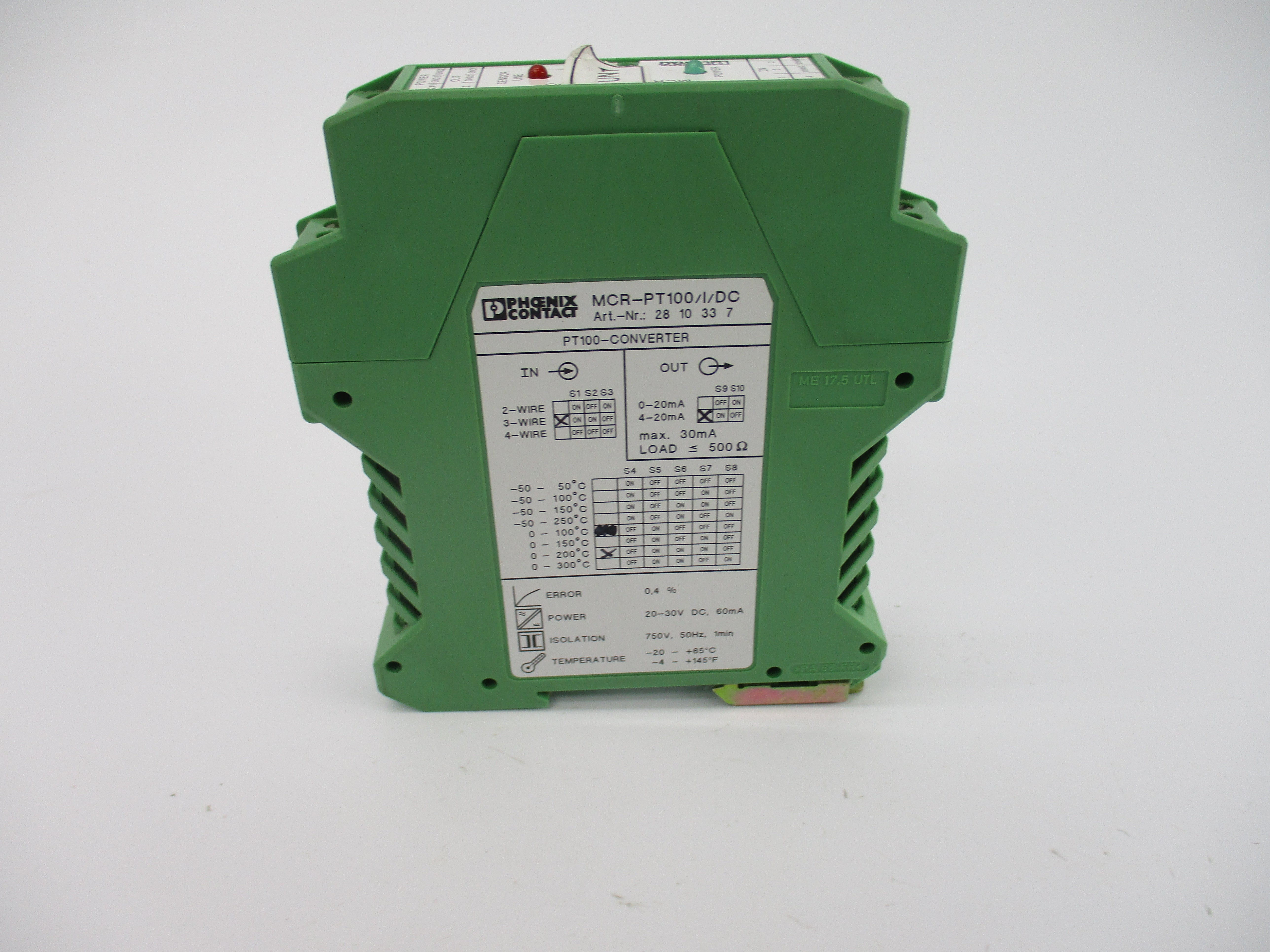 PHOENIX CONTACT MCR-PT100-I-DC 2810337 20-30VDC UNMP