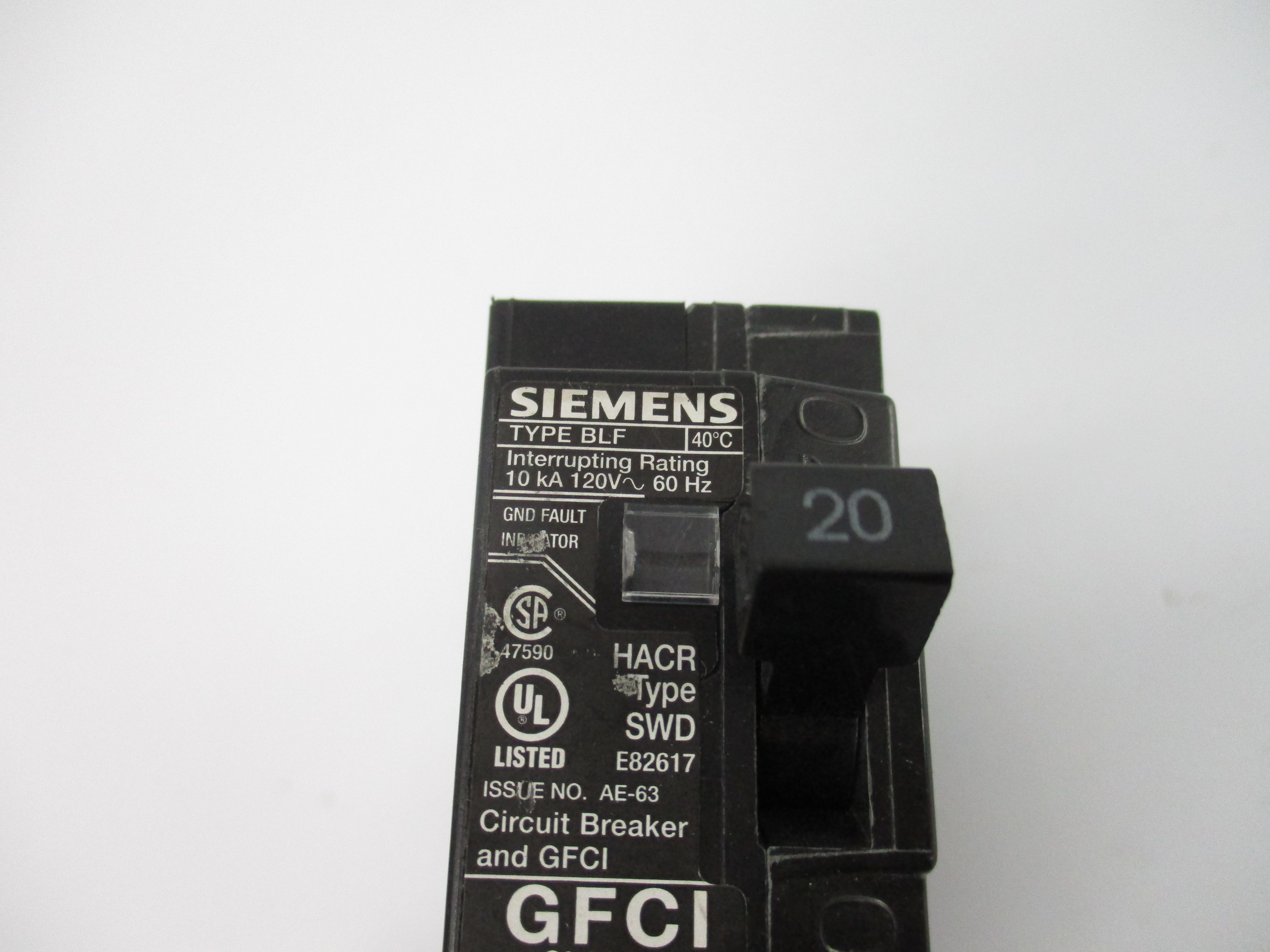 SIEMENS BLF120 120V 20A NSNP