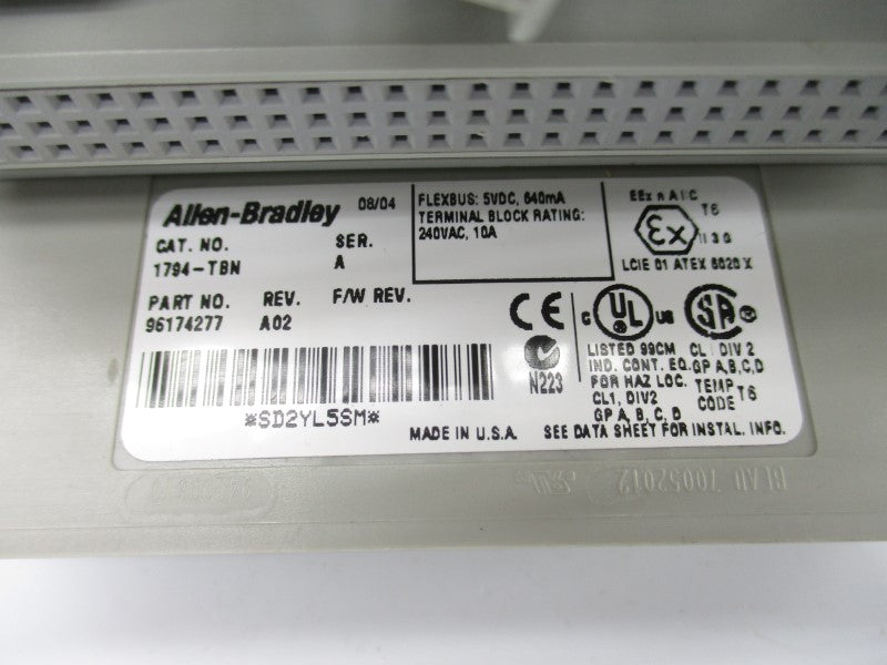 ALLEN BRADLEY 1794-TBN SER. A 240VAC 10A REV. A02 NSNP