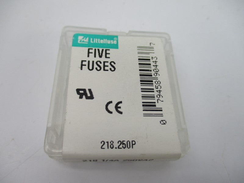 LITTELFUSE 218.250P 250VAC 1/4A NSFS