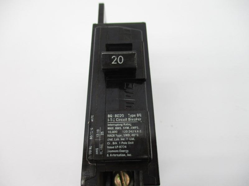 ITE BQ1B020 120/240V 20A UNMP