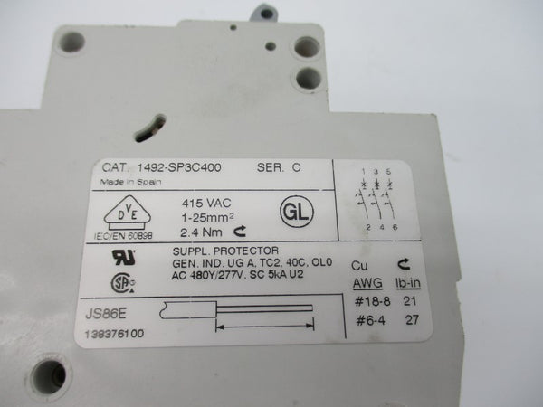 ALLEN BRADLEY 1492-SP3C400 SER. C 415VAC 40A NSNP