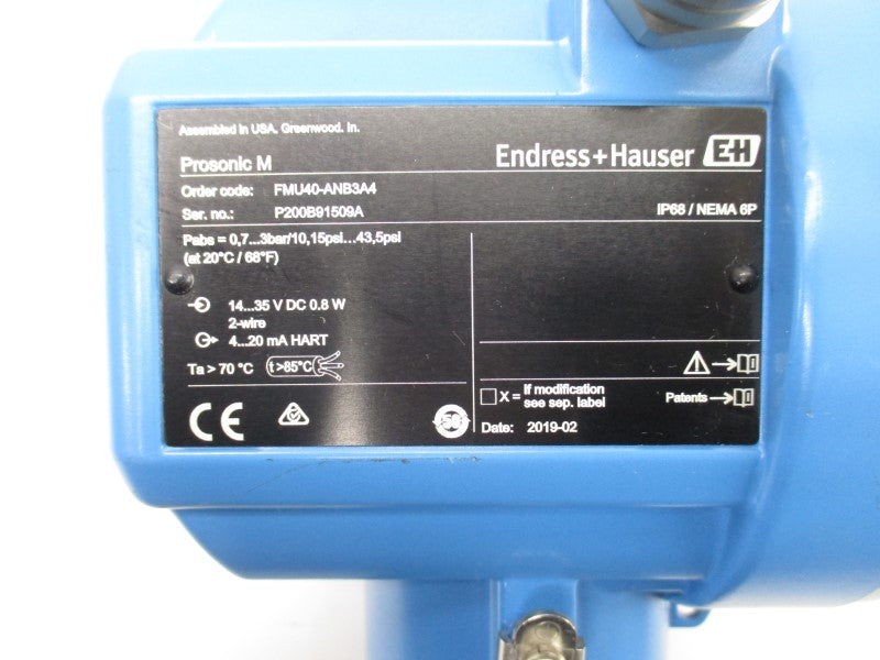 ENDRESS+HAUSER FMU40-ANB3A4 14-35VDC NSNP