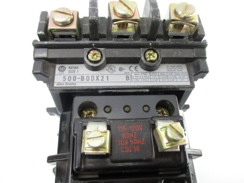 ALLEN BRADLEY 500-BODX21 SER. B 110/115-120V 27A (AS PICTURED1) NSNP