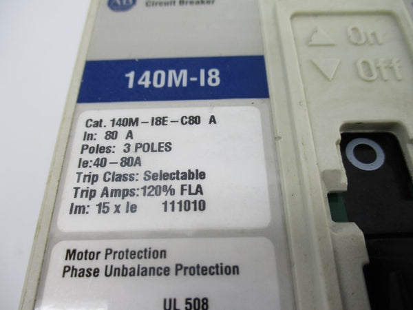 ALLEN BRADLEY 140M-I8E-C80 SER. A 600V 80A NSNP
