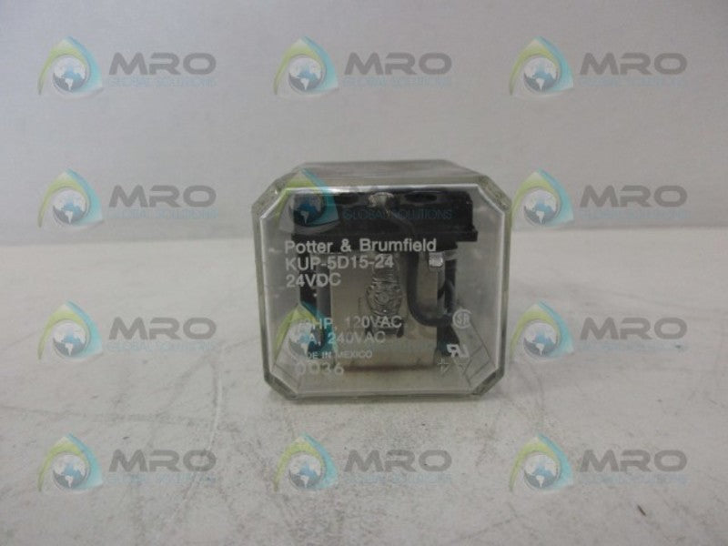 POTTER & BRUMFIELD KUP-5D15-24 RELAY 24VDC UNMP