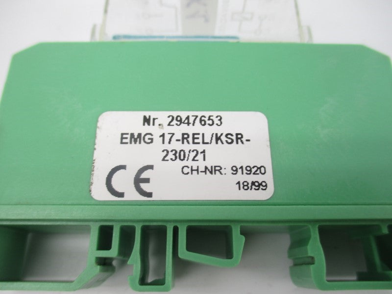 PHOENIX CONTACT EMG17-REL/KSR-230/21 2947653 230VAC/DC UNMP
