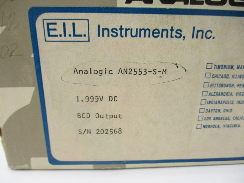 ANALOGIC AN2553-S-M 1.999VDC NSMP