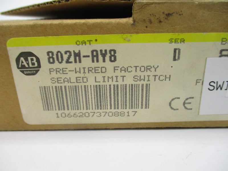 ALLEN BRADLEY 802M-AY8 SER. D 120-600VAC 60A (BR/YL) NSMP