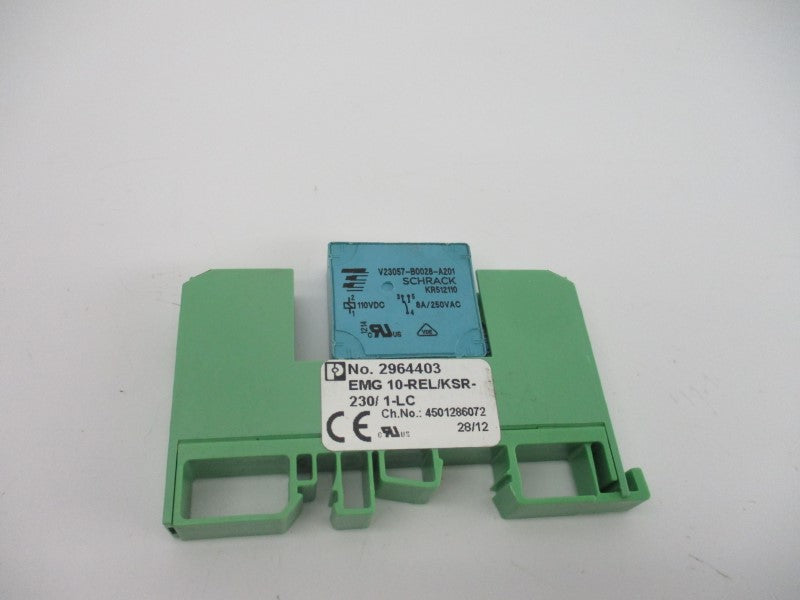 PHOENIX CONTACT EMG10-REL/KSR-230/1-LC 2964403 110VDC 8A NSNP