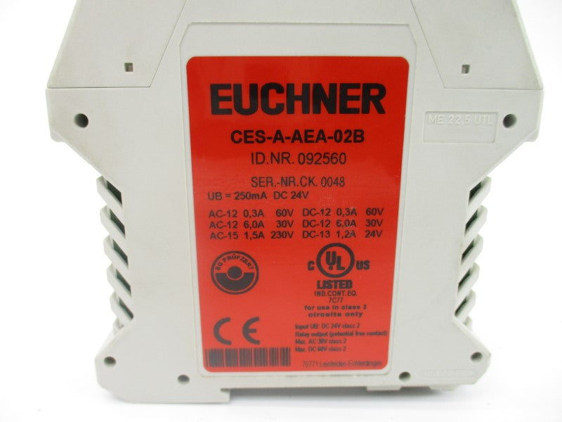 EUCHNER CES-A-AEA-02B 092560 230V 1.5A NSNP