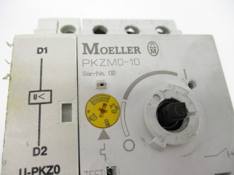 KLOCKNER MEOLLER PKZM0-10 W/ U-PKZ0 277VAC 6.3-8A UNMP