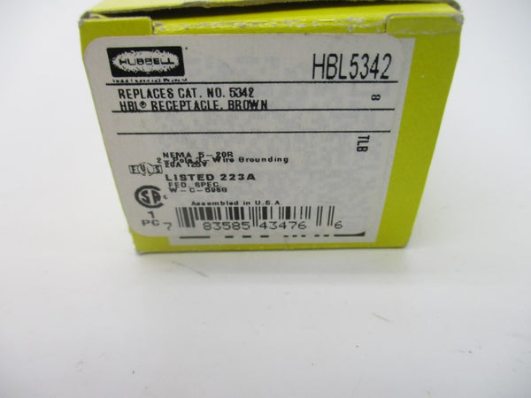 HUBBELL HBL5342 125V 20A NSMP