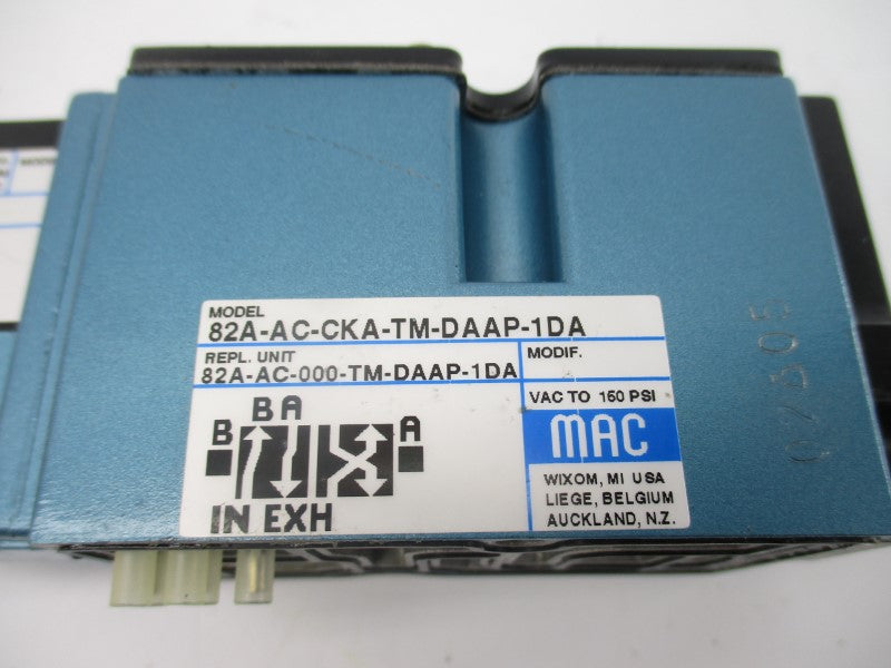 MAC 82A-AC-CKA-TM-DAAP-1DA 110/120V 25-150PSI UNMP