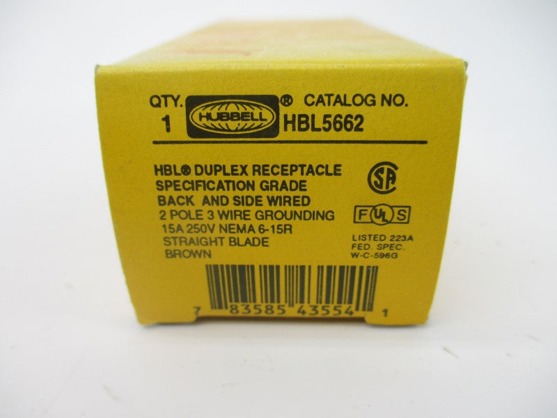 HUBBELL HBL5662 250V 15A NSMP