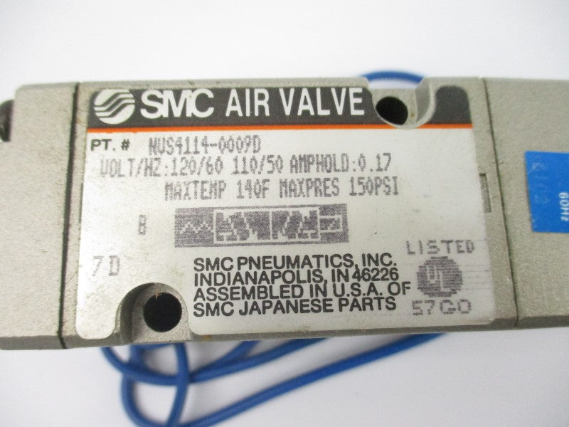 SMC NVS4114-0009D 110/120V 0.17A 150PSI NSNP