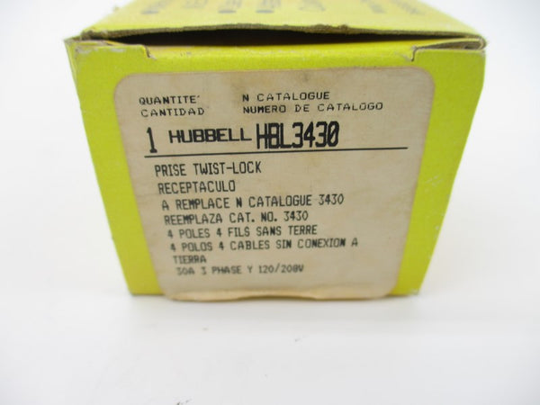 HUBBELL HBL3430 120/208V 30A NSMP