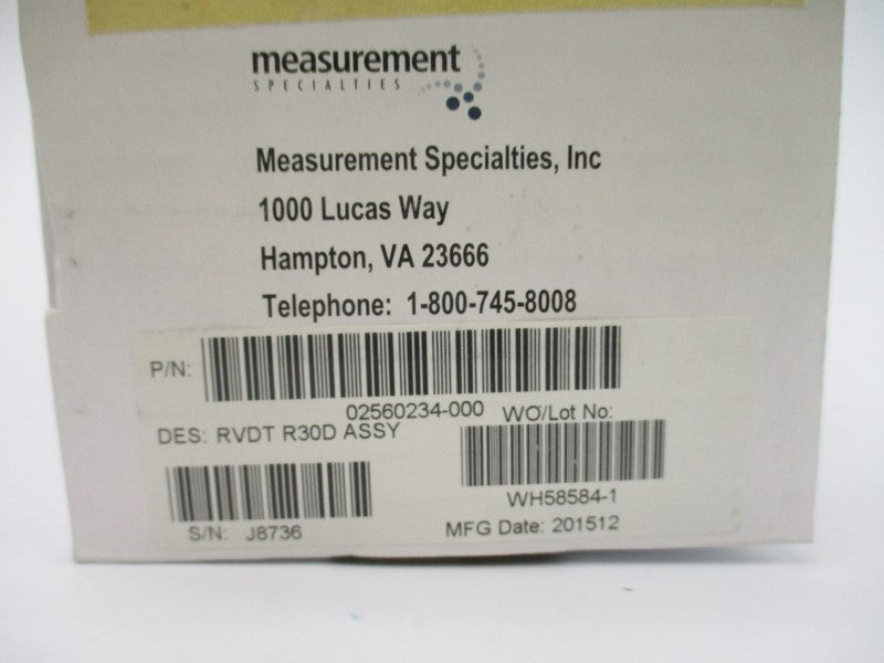 MEASUREMENT 02560234-000 RVDT-R30D NSMP