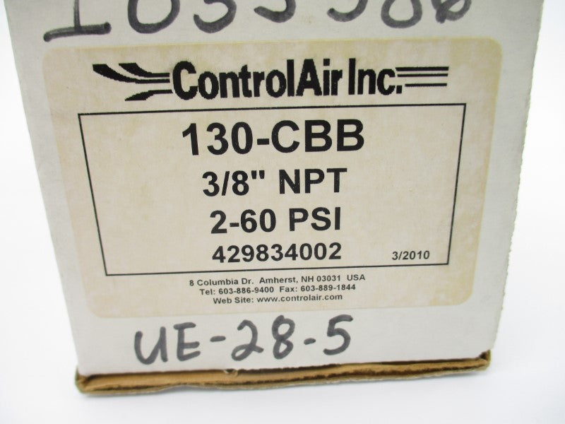 CONTROLAIR 130-CBB 110VAC 2-60PSI 3/8" NSMP