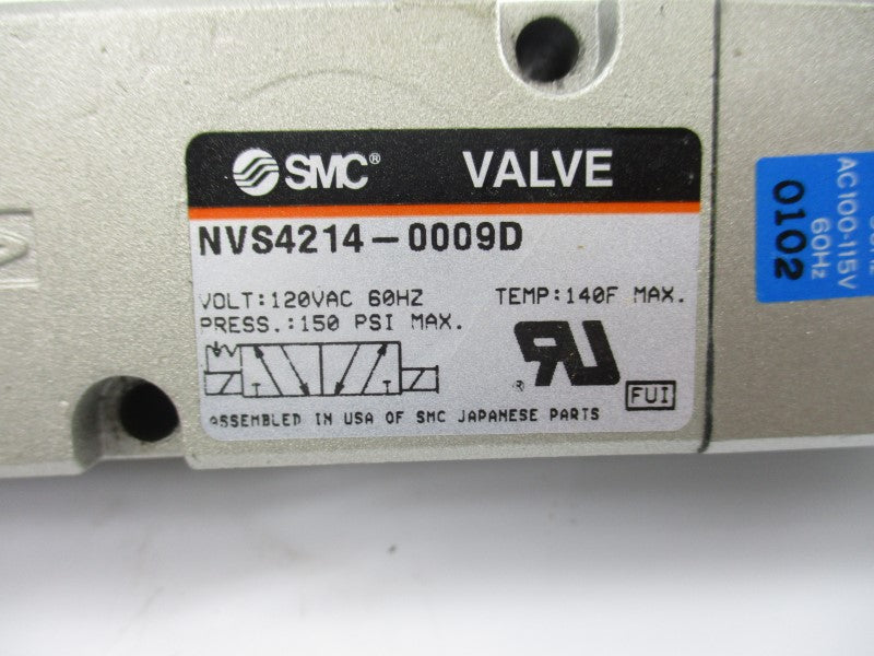 SMC NVS4214-0009D 120VAC 150PSI UNMP