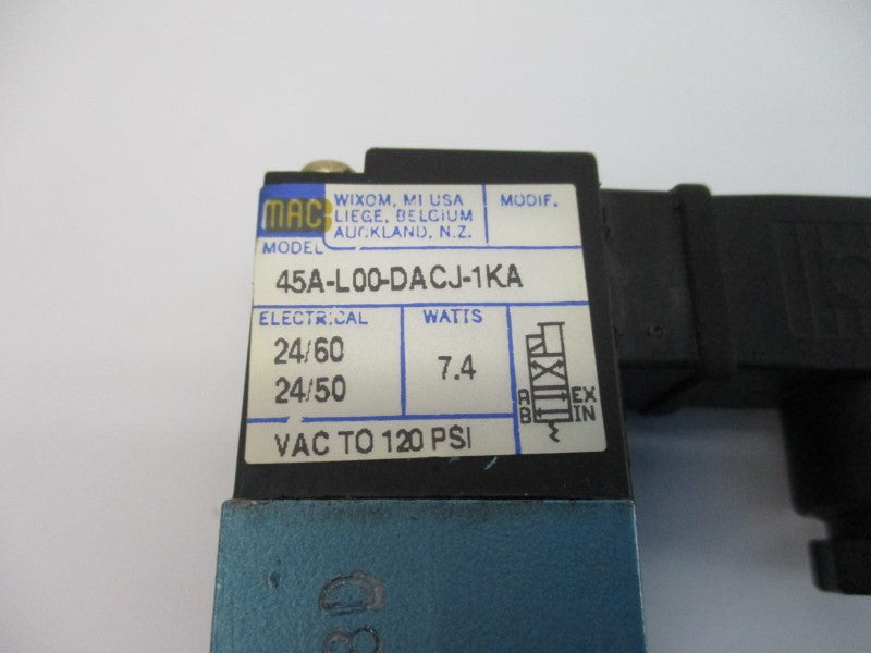 MAC 45A-L00-DACJ-1KA 24V 120PSI UNMP