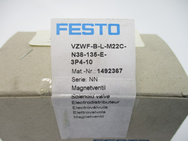 FESTO VZWF-B-L-M22C-N38-135-E-3P4-10 1492367 230VAC NSMP