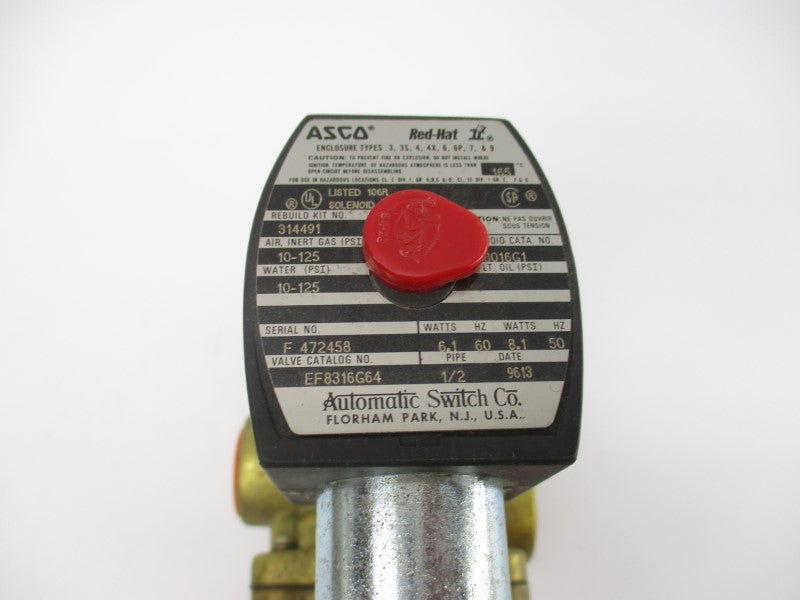 ASCO EF8316G64 110/120V 10-125PSI 1/2" NSNP