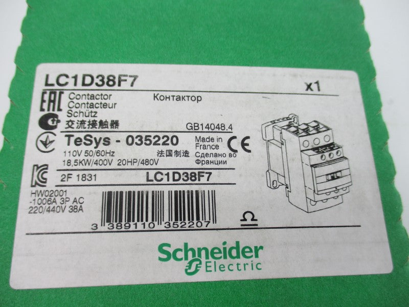 SCHNEIDER ELECTRIC LC1D38F7 110V NSFS