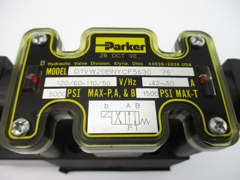 PARKER D1VW20BNYCF563075 110/120V .42/.50A 5000PSI NSNP