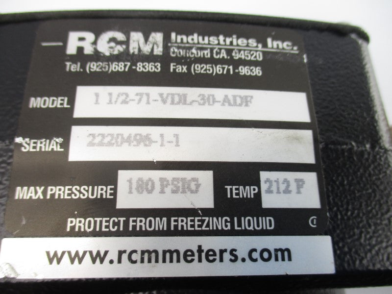 RCM 11/2-71-VDL-30-ADF 180PSI NSNP