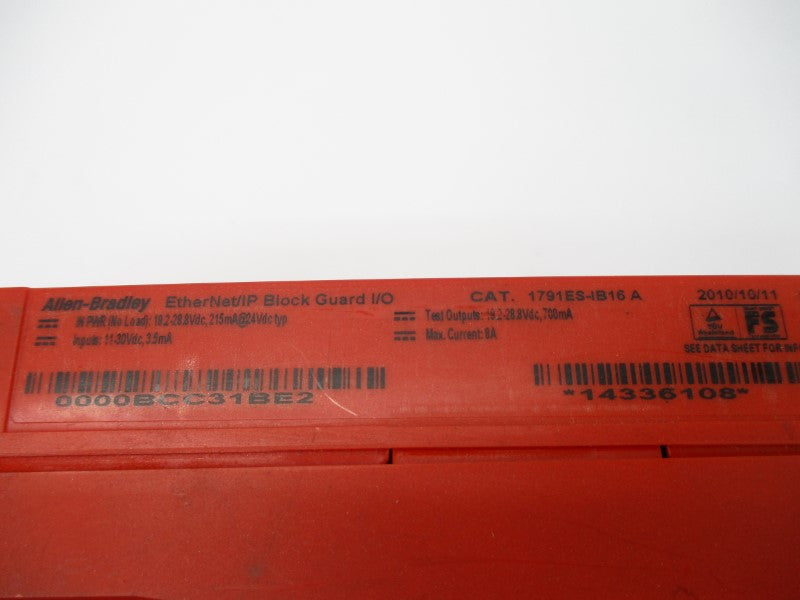ALLEN BRADLEY 1791ES-IB16 SER. A 19.2-28.8VDC NSNP