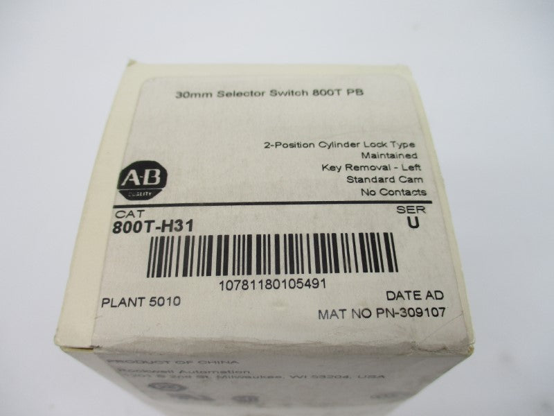 ALLEN BRADLEY 800T-H31 SER. U (WH) NSFS