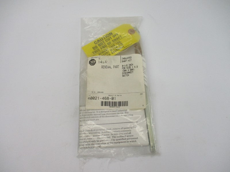 ALLEN BRADLEY 40021-468-01 30/60A 9-1/2" (BR/WH) NSMP