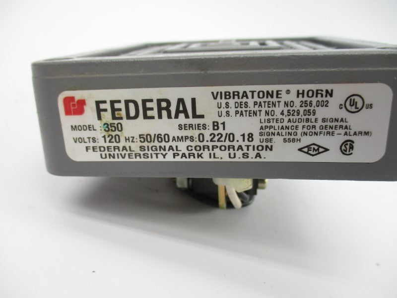 FEDERAL SIGNAL 350 SER. B1 120V 0.22/0.18A (AS PICTURED) NSNP